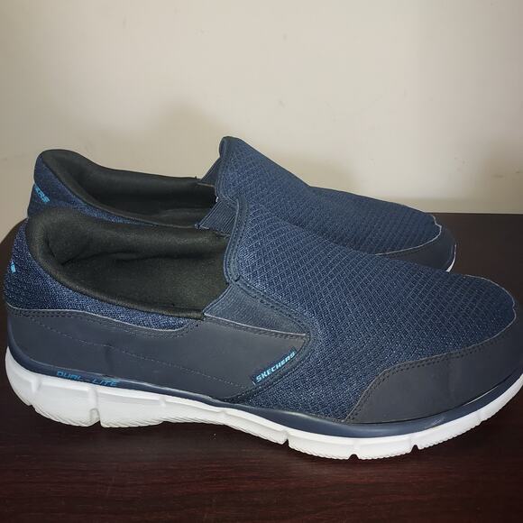 Skechers Mens Slip On Sneakers 12M Mesh Shoes Equalizer Persistent Comfort Navy - Picture 4 of 16